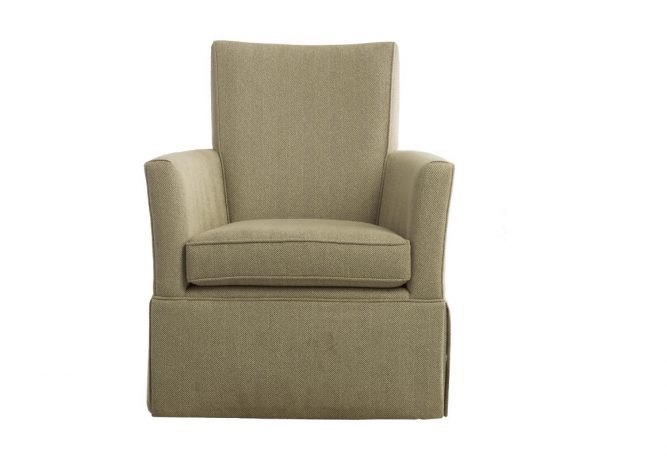 skirted stationary chair made in Toronto, Ontario