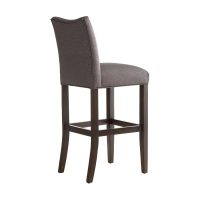 back view of a 10101 bar stool with curved dipped stool with solid wood base
