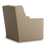rear view of brown swivel chair