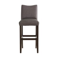 Traditional bar stool featuring a full wood base that can be stained or painted in multiple colours.